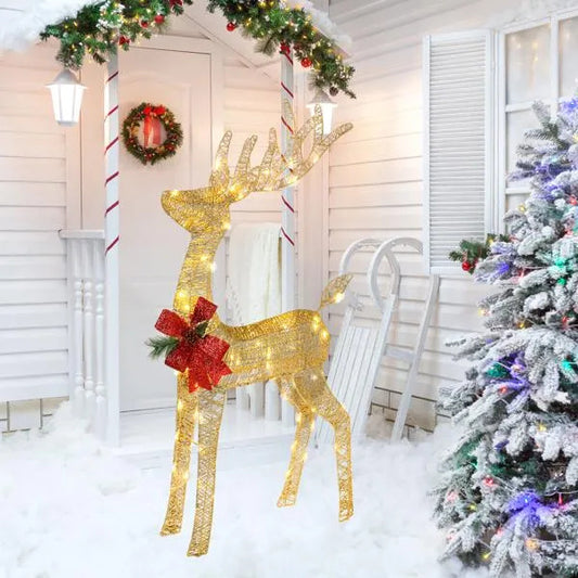Lighted Christmas Reindeer Outdoor Decoration