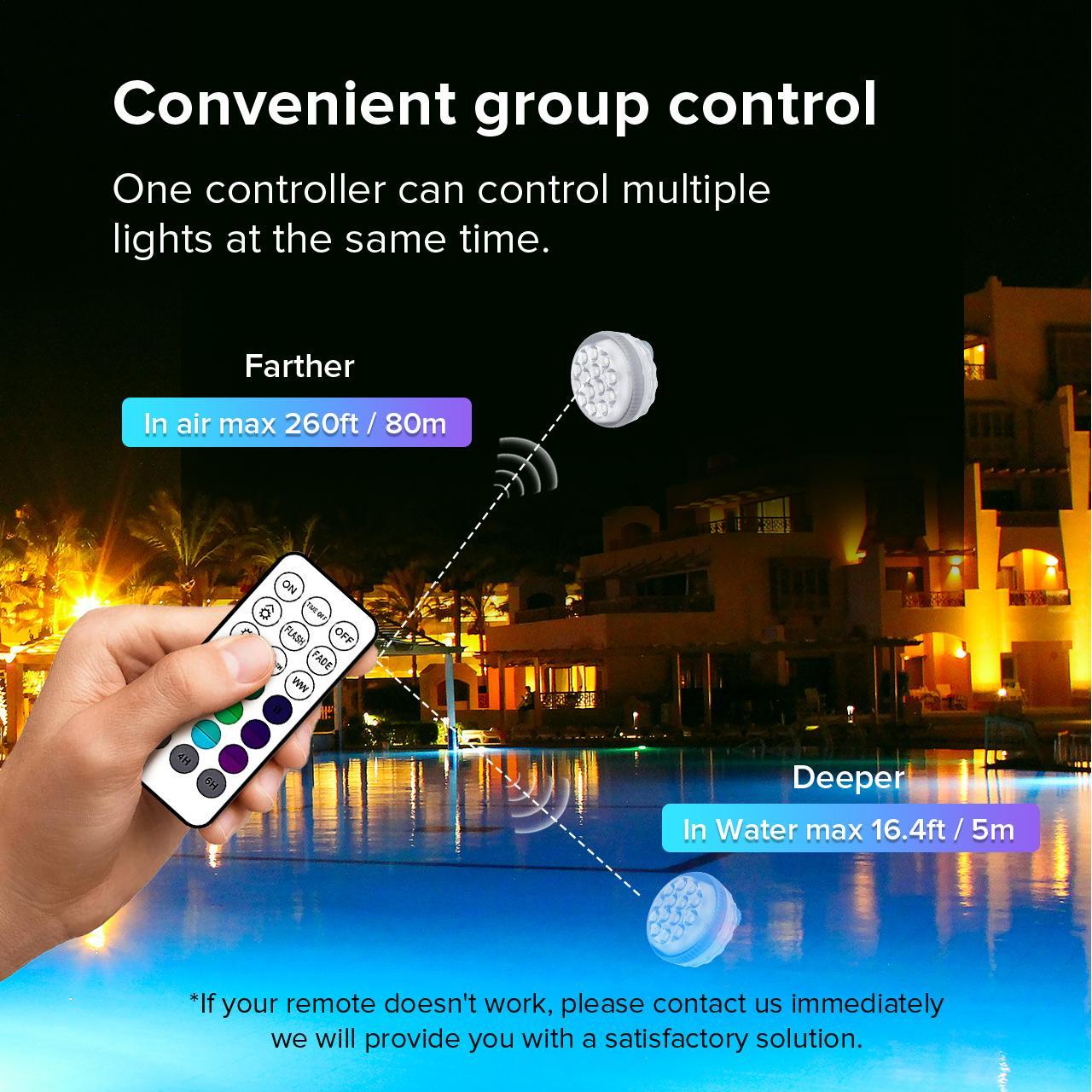 Waterproof RGB Pool Light, LED Lamp For Swimming Pool ,Pond, Shower, Bath