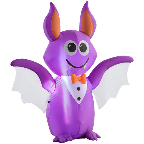 6-foot inflatable Halloween bat for outdoor display. It features built-in LED lights and is waterproof