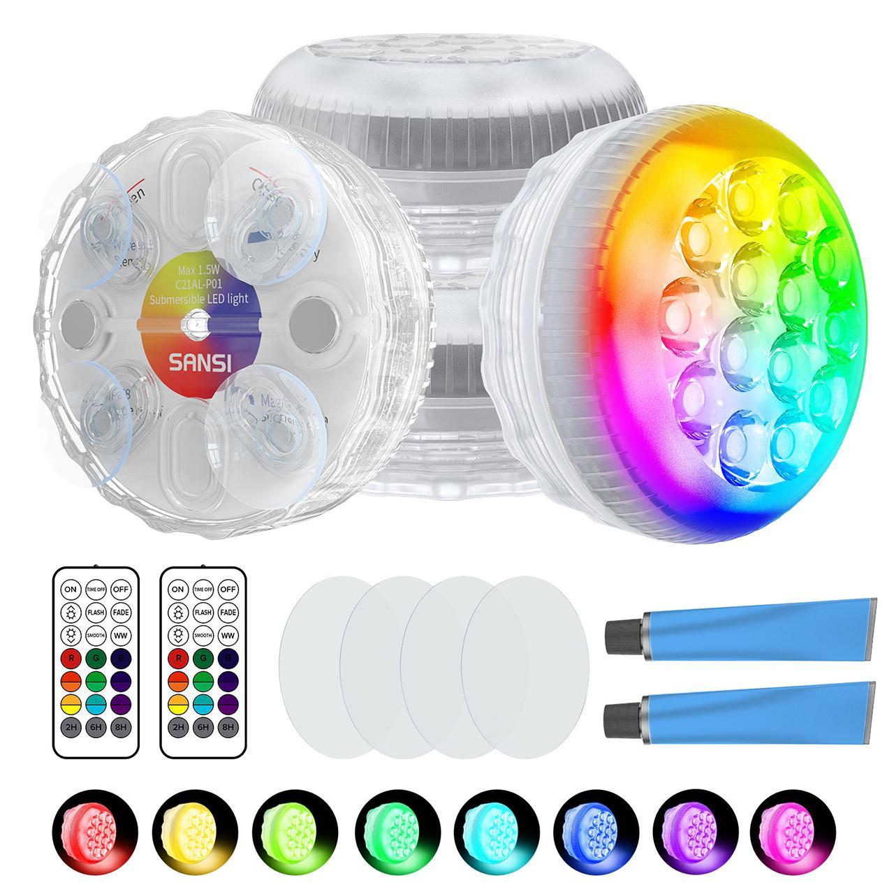 Waterproof RGB Pool Light, LED Lamp For Swimming Pool ,Pond, Shower, Bath