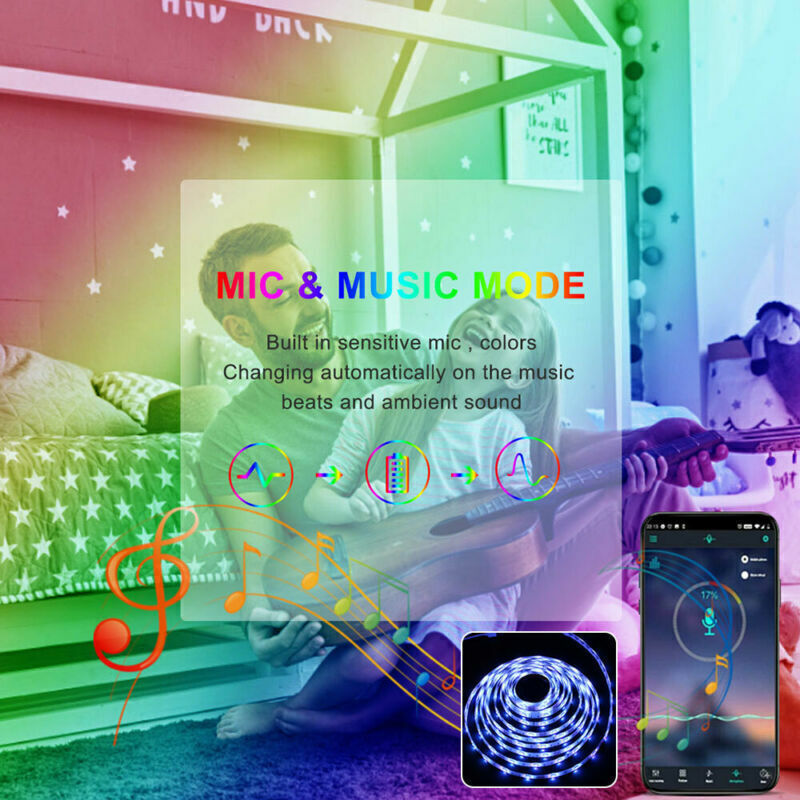 5050 RGB LED strip with Bluetooth and remote control