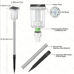 6 Pack Outdoor Solar Landscape Lights