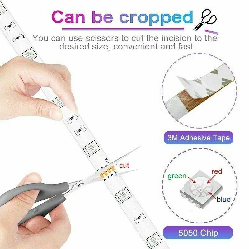 5050 RGB LED strip with Bluetooth and remote control