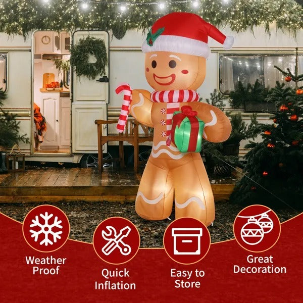 8ft Gingerbread Man Christmas Decoration